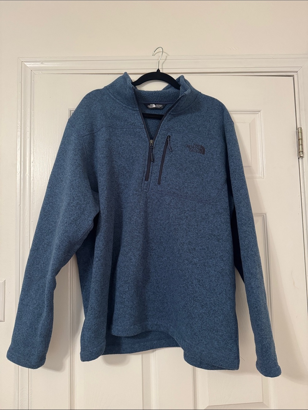 The North Face Men's Slate Blue Half-Zip Fleece Pullover Canyonland XL